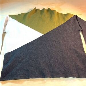 Men’s Colorblock Turtleneck Sweater Sz L